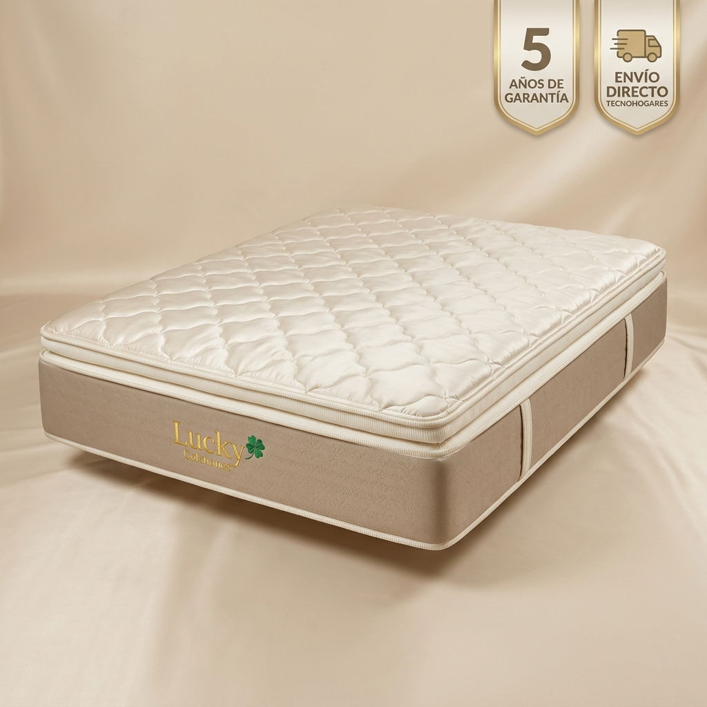 Colchón Lucky Harmony Doble Pillow Satín D-Alta + Penta 27 cm
