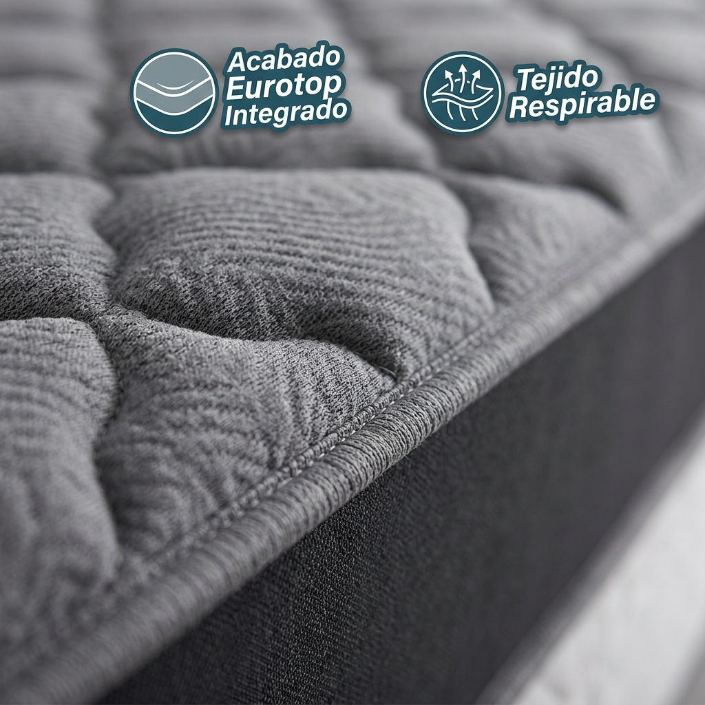 Colchón Lucky EuroPillow Resortado Jacquard 28 cm - Imagen 3